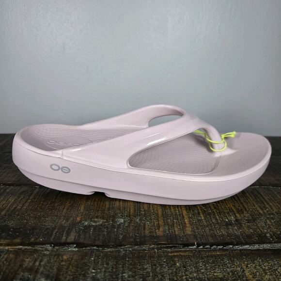 NEW Oofos Oolala Luxe Womens Size 6 Recovery Slip-On Flip Flop Sandals Pink - Picture 5 of 12